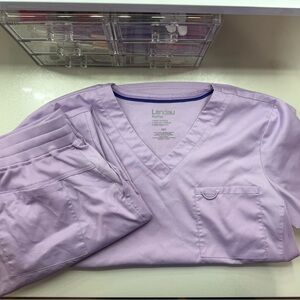 Landau Women's Light Purple Scrub Set
